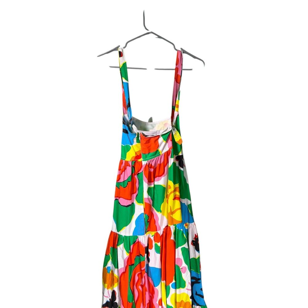 J. Crew Women's Maxi Dress Ratti Jardin Floral Tiered Colorful Vacation Beach 14 - Picture 8 of 9